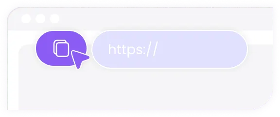 Copy button beside a YouTube video URL in the browser